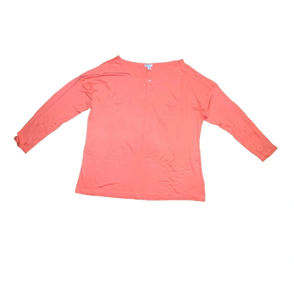 OLD NAVY LONG SLEEVE MODERN TEE - CORAL SIZE XXL (NEW WITH TAGS) A19